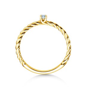 Bague de fiançailles Classic Loop en 9K or jaune avec diamant 0,05ct G/SI