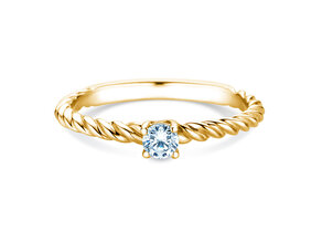 Bague de fiançailles Classic Loop en 9K or jaune avec diamant 0,15ct H/SI