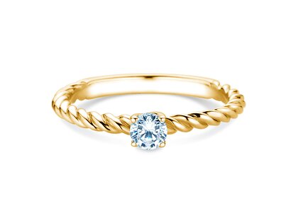 Bague de fiançailles Classic Loop en 14K or jaune avec diamant 0,25ct G/SI