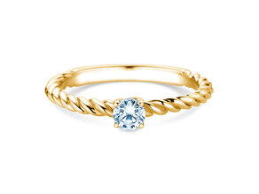 Bague de fiançailles Classic Loop en 14K or jaune avec diamant 0,25ct G/SI