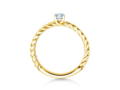 Bague de fiançailles Classic Loop en 14K or jaune avec diamant 0,25ct G/SI