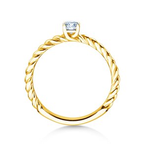 Bague de fiançailles Classic Loop en 14K or jaune avec diamant 0,25ct G/SI