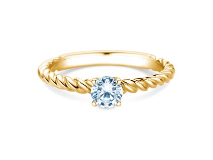 Bague de fiançailles Classic Loop en 9K or jaune avec diamant 0,30ct H/SI