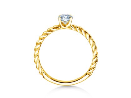 Bague de fiançailles Classic Loop en 9K or jaune avec diamant 0,30ct H/SI