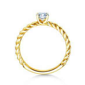 Bague de fiançailles Classic Loop en 9K or jaune avec diamant 0,30ct H/SI