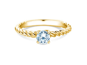 Bague de fiançailles Classic Loop en 18K or jaune avec diamant 0,60ct H/SI