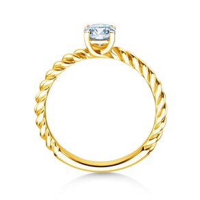 Bague de fiançailles Classic Loop en 18K or jaune avec diamant 0,60ct H/SI
