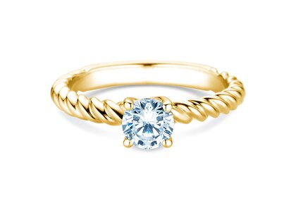 Bague de fiançailles Classic Loop en 14K or jaune avec diamant 0,75ct G/SI
