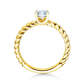 Bague de fiançailles Classic Loop en 14K or jaune avec diamant 0,75ct G/SI