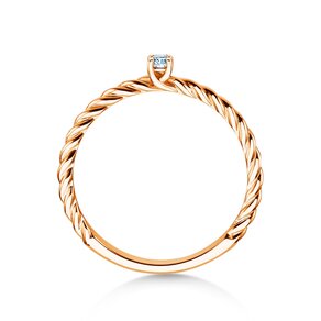 Bague de fiançailles Classic Loop en 9K or rose avec diamant 0,05ct G/SI