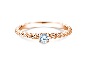Bague de fiançailles Classic Loop en 9K or rose avec diamant 0,15ct G/SI