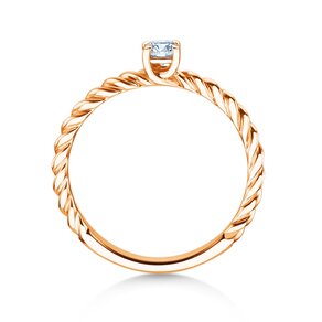 Bague de fiançailles Classic Loop en 9K or rose avec diamant 0,15ct G/SI