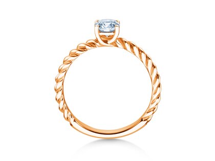 Bague de fiançailles Classic Loop en 9K or rose avec diamant 0,50ct H/SI