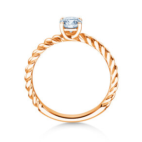 Bague de fiançailles Classic Loop en 9K or rose avec diamant 0,50ct H/SI