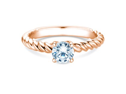 Bague de fiançailles Classic Loop en 9K or rose avec diamant 1,00ct H/SI
