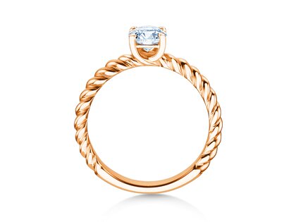 Bague de fiançailles Classic Loop en 9K or rose avec diamant 1,00ct H/SI