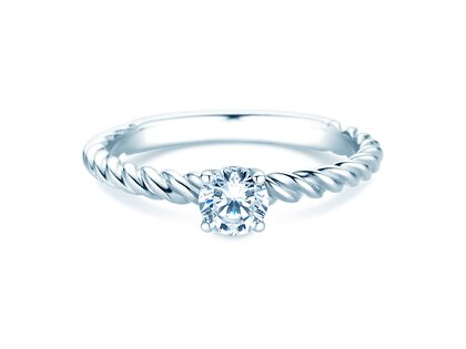 Bague de fiançailles Classic Loop en 9K or blanc avec diamant 0,30ct H/SI