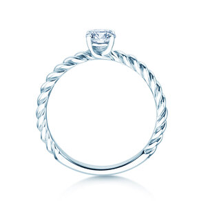 Bague de fiançailles Classic Loop en 9K or blanc avec diamant 0,30ct H/SI