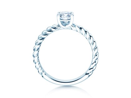 Bague de fiançailles Classic Loop en 18K or blanc avec diamant 0,60ct H/SI