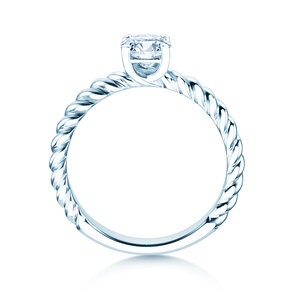 Bague de fiançailles Classic Loop en 18K or blanc avec diamant 0,60ct H/SI