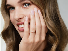 Bague de fiançailles Classic Petite dans 14K or blanc avec diamant 0,05ct G/SI