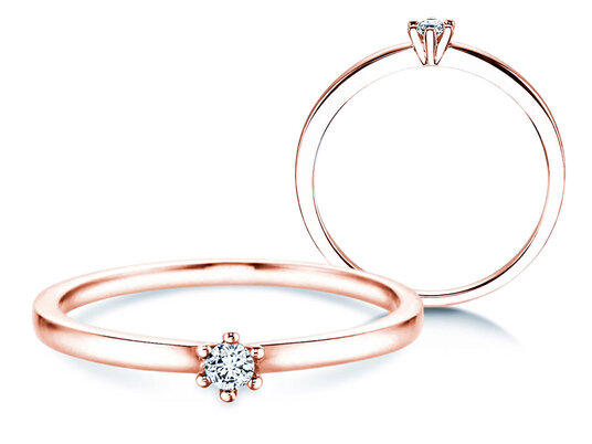 Bague de fiançailles Classic Petite dans or rose