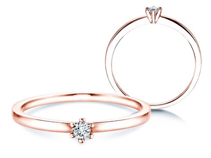 Bague de fiançailles Classic Petite dans or rose