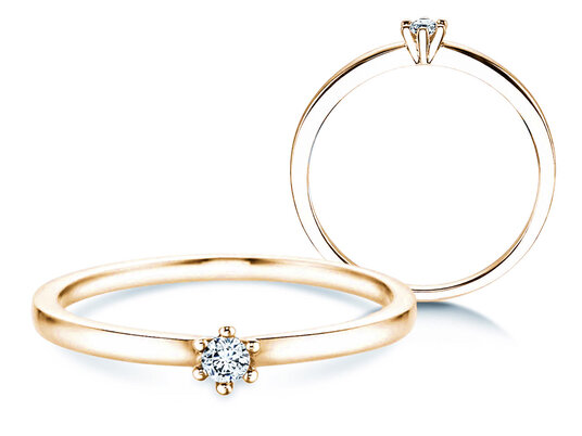 Bague de fiançailles Classic Petite dans or blanc