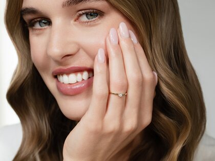 Bague de fiançailles Classic Petite dans 14K or blanc avec diamant 0,13ct G/SI