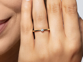 Bague de fiançailles Classic Petite dans or jaune