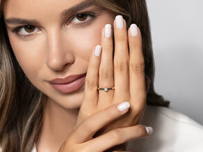 Bague de fiançailles Classic Petite dans 14K or jaune avec diamant 0,13ct G/SI