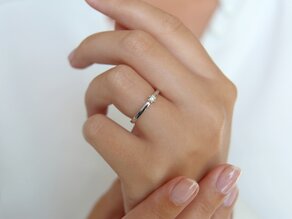 Bague de fiançailles Classic Petite dans 14K or blanc avec diamant 0,09ct G/SI