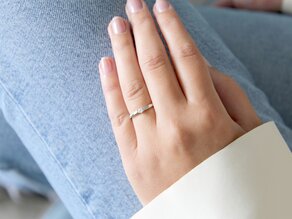 Bague de fiançailles Classic Petite dans 14K or blanc avec diamant 0,09ct G/SI