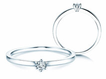 Bague de fiançailles Classic Petite dans 14K or blanc avec diamant 0,07ct G/SI