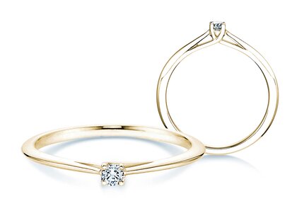Bague de fiançailles Delight dans 18K or jaune avec diamant 0,05ct H/SI