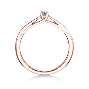 Bague de fiançailles Delight en 9K or rose avec diamant 0,05ct G/SI