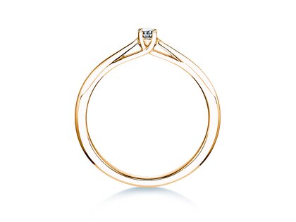 Bague de fiançailles Delight dans 18K or jaune avec diamant 0,05ct H/SI
