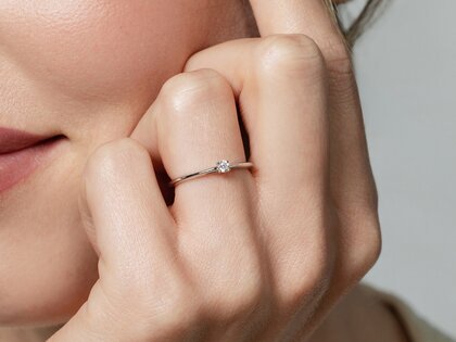 Bague de fiançailles Delight en platine 950/- avec diamant 0,07ct H/SI
