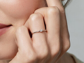 Bague de fiançailles Delight en platine 950/- avec diamant 0,07ct H/SI