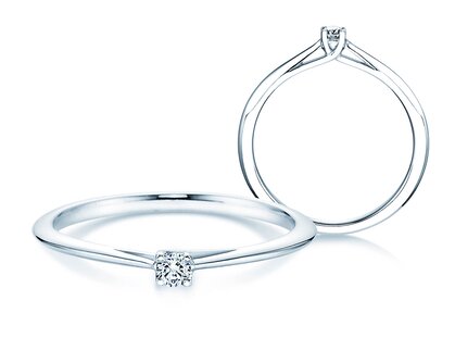 Bague de fiançailles Delight en 14K or blanc avec diamant 0,07ct G/SI