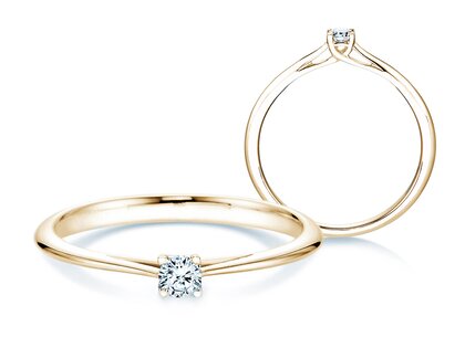 Bague de fiançailles Delight dans 18K or jaune avec diamant 0,10ct H/SI