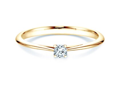 Bague de fiançailles Delight dans 18K or jaune avec diamant 0,10ct H/SI