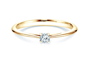 Bague de fiançailles Delight dans 18K or jaune avec diamant 0,10ct H/SI