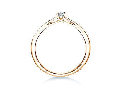 Bague de fiançailles Delight dans 18K or jaune avec diamant 0,10ct H/SI