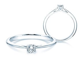 Bague de fiançailles Delight dans 18K or blanc avec diamant 0,20ct G/SI