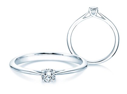 Bague de fiançailles Delight dans 18K or blanc avec diamant 0,20ct G/SI