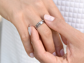 Bague de fiançailles Delight en 18K or blanc avec diamant de laboratoire 0,25ct E/VS