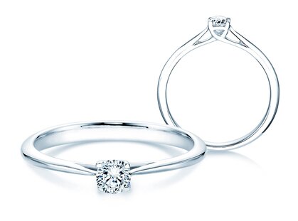 Bague de fiançailles Delight dans 14K or blanc avec diamant 0,25ct G/SI