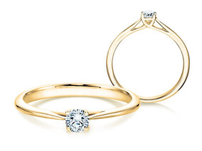 Bague de fiançailles Delight dans 18K or jaune avec diamant 0,20ct G/SI
