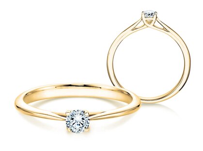 Bague de fiançailles Delight dans 14K or jaune avec diamant 0,25ct G/SI